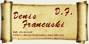 Denis Francuski vizit kartica